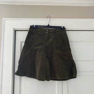 Athleta | Olive Green Corduroy Skirt